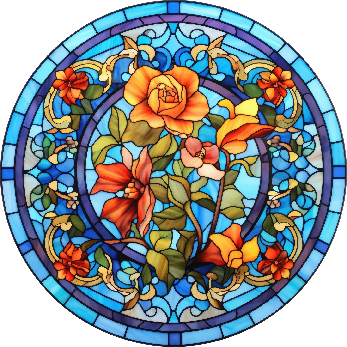 Éclat Floral et Protection Élégante : Nos Sous-verres en Céramique Style Vitrail