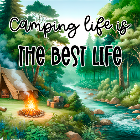 Sous verre en Néoprène-“Camping Life”