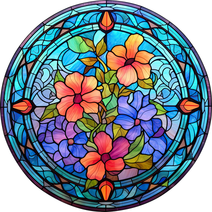 Éclat Floral et Protection Élégante : Nos Sous-verres en Céramique Style Vitrail