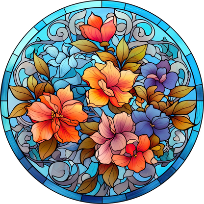 Éclat Floral et Protection Élégante : Nos Sous-verres en Céramique Style Vitrail