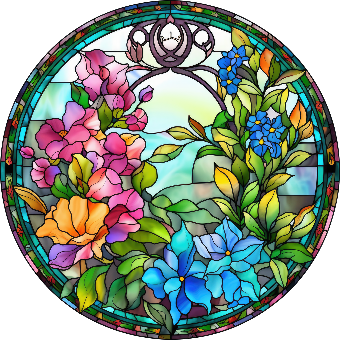 Éclat Floral et Protection Élégante : Nos Sous-verres en Céramique Style Vitrail