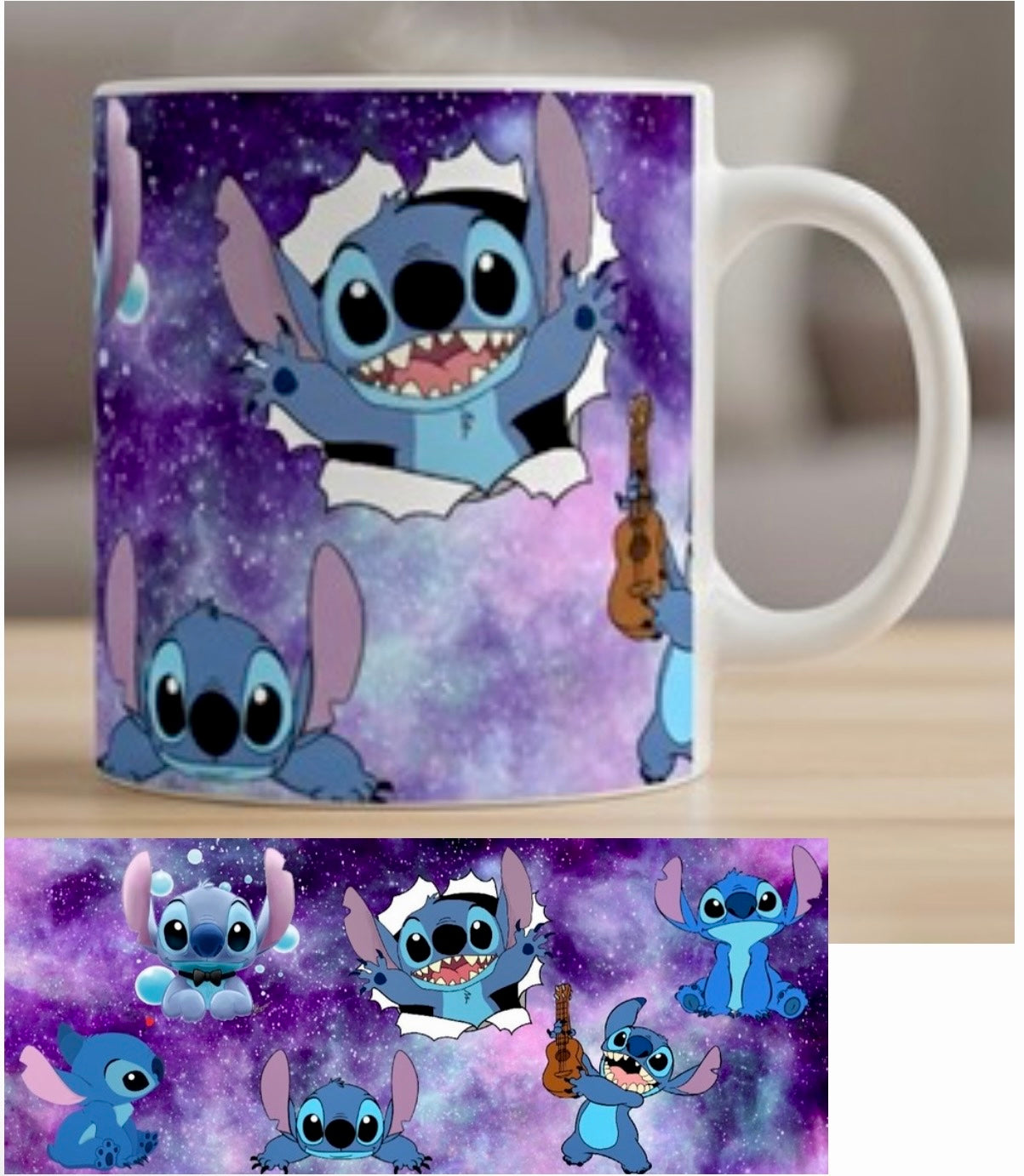 La Tasse Stitch 12oz (environ 355 ml) est un produit fantastique