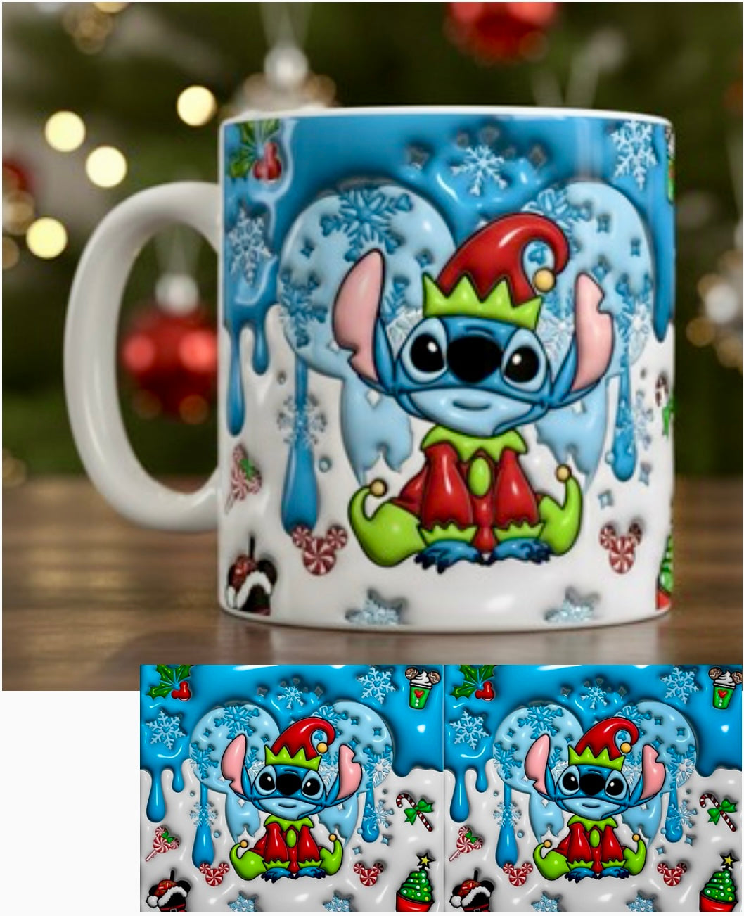 Mug Stitch de Noël 12oz - Édition Limitée Fêtes