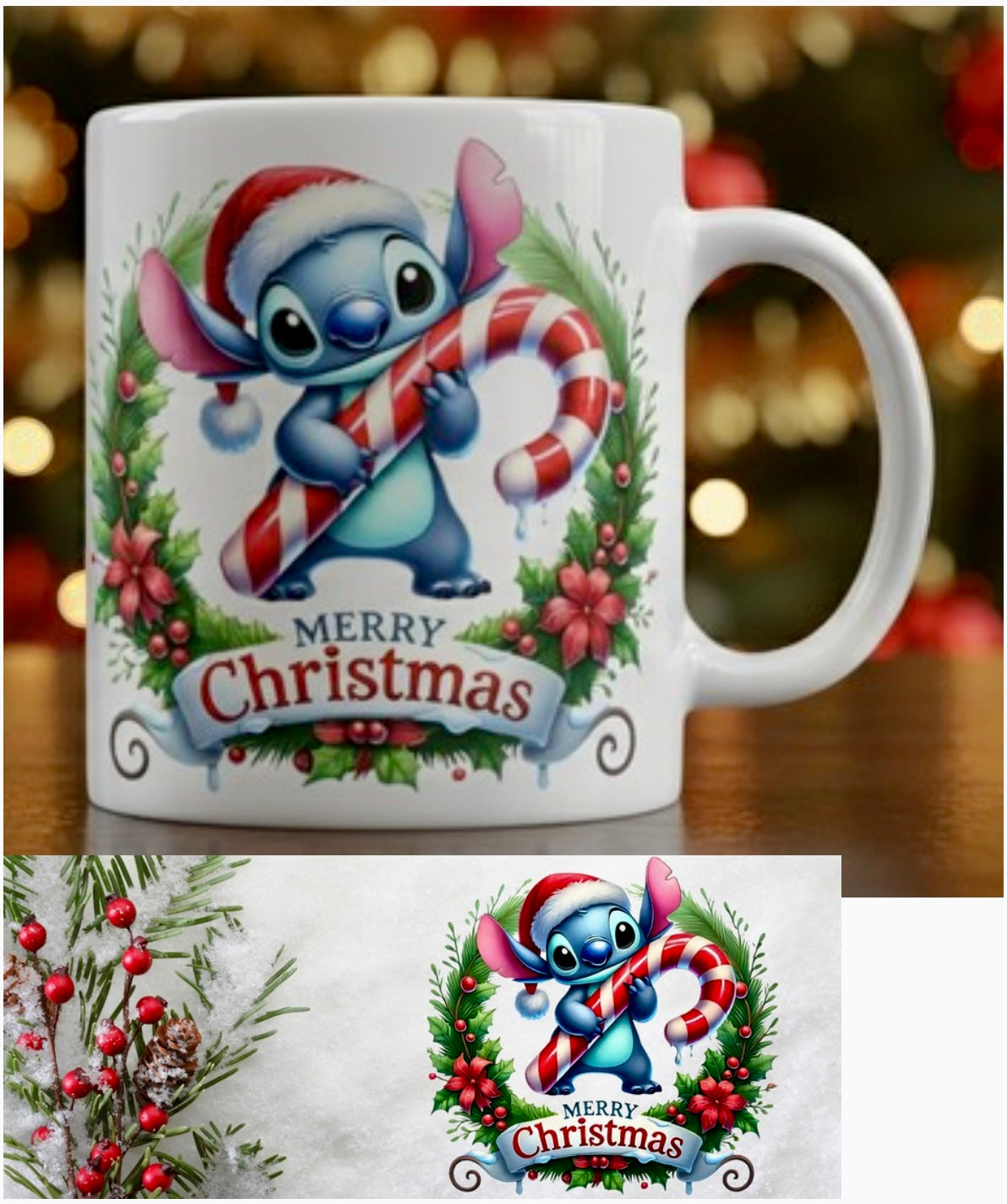 Mug Stitch de Noël 12oz - Édition Limitée Fêtes
