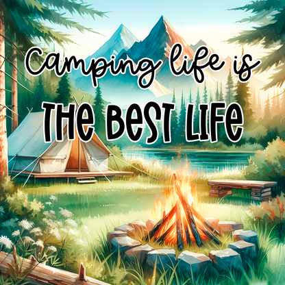 Sous verre en Néoprène-“Camping Life”