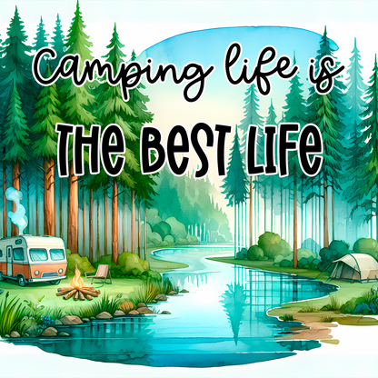 Sous verre en Néoprène-“Camping Life”