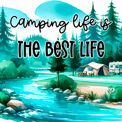 Sous verre en Néoprène-“Camping Life”